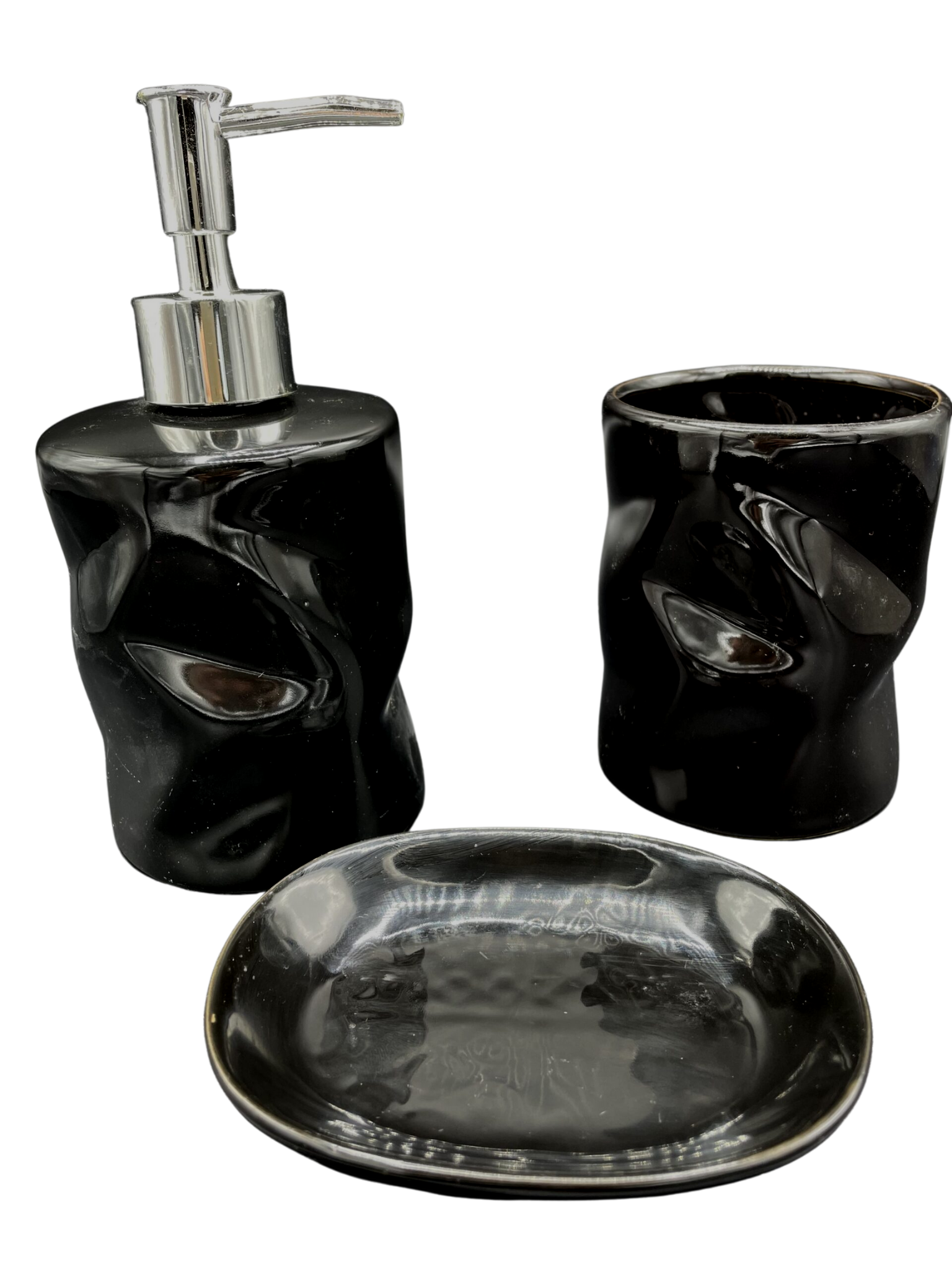 Set bagno 3 pezzi nero