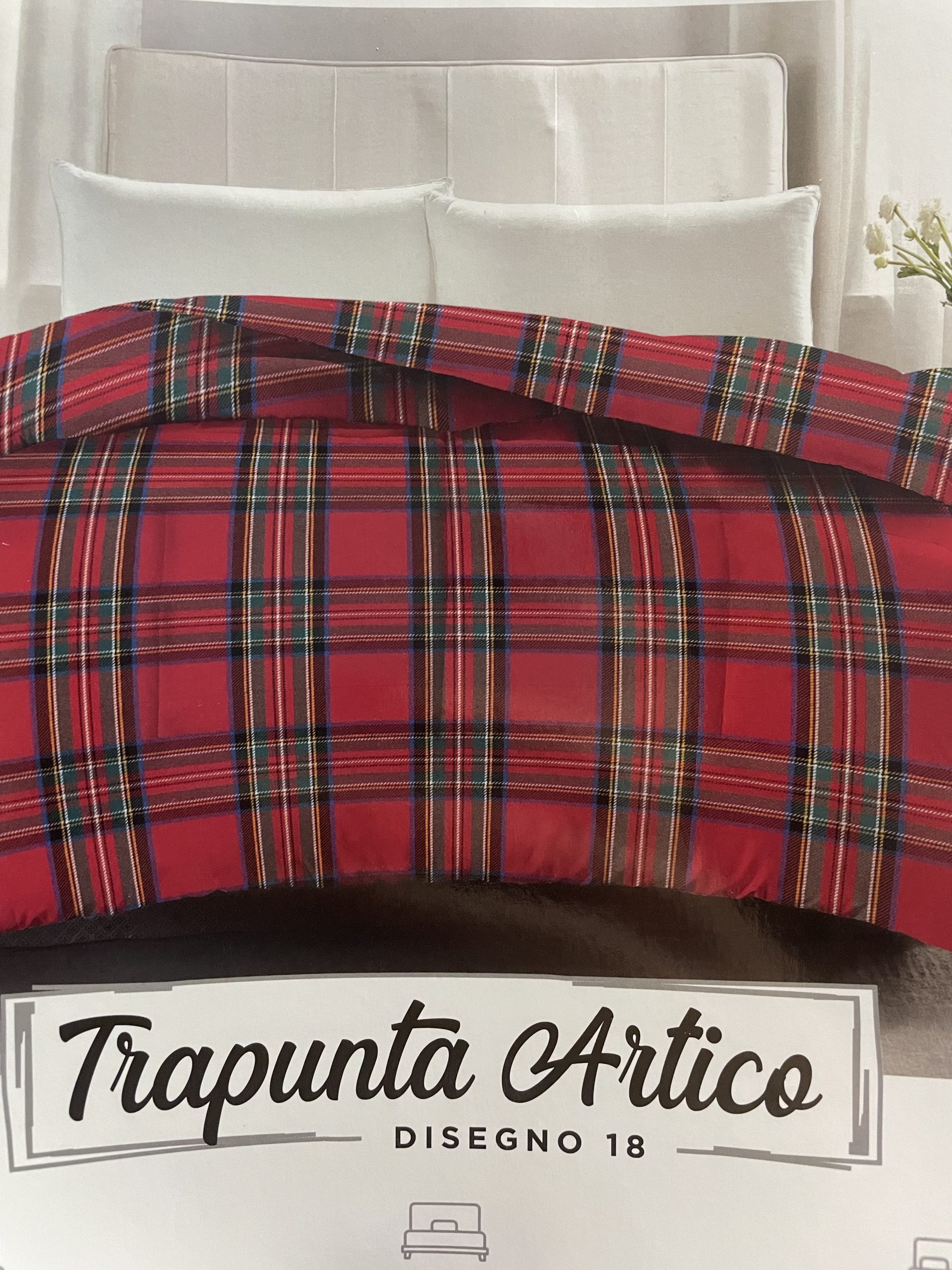 Trapunta matrimoniale tartan