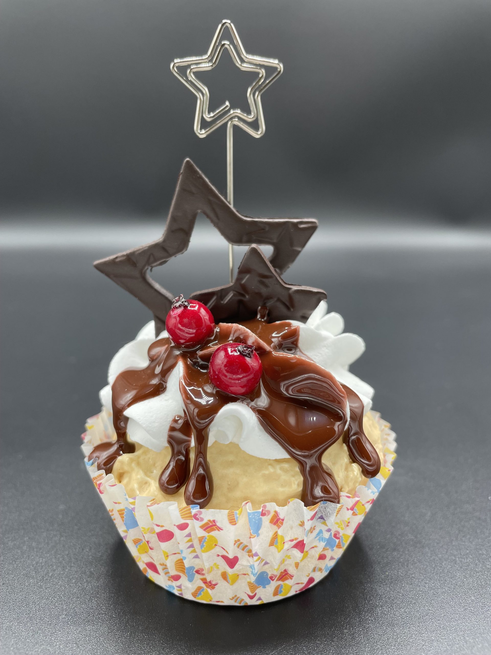 Cupcake stella con reggicartellino