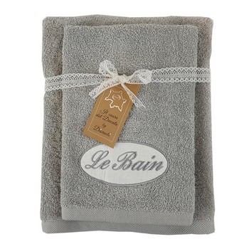 Coppia asciugamani le bain grigio