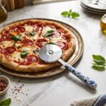 Rotella pizza vintage floreal blu