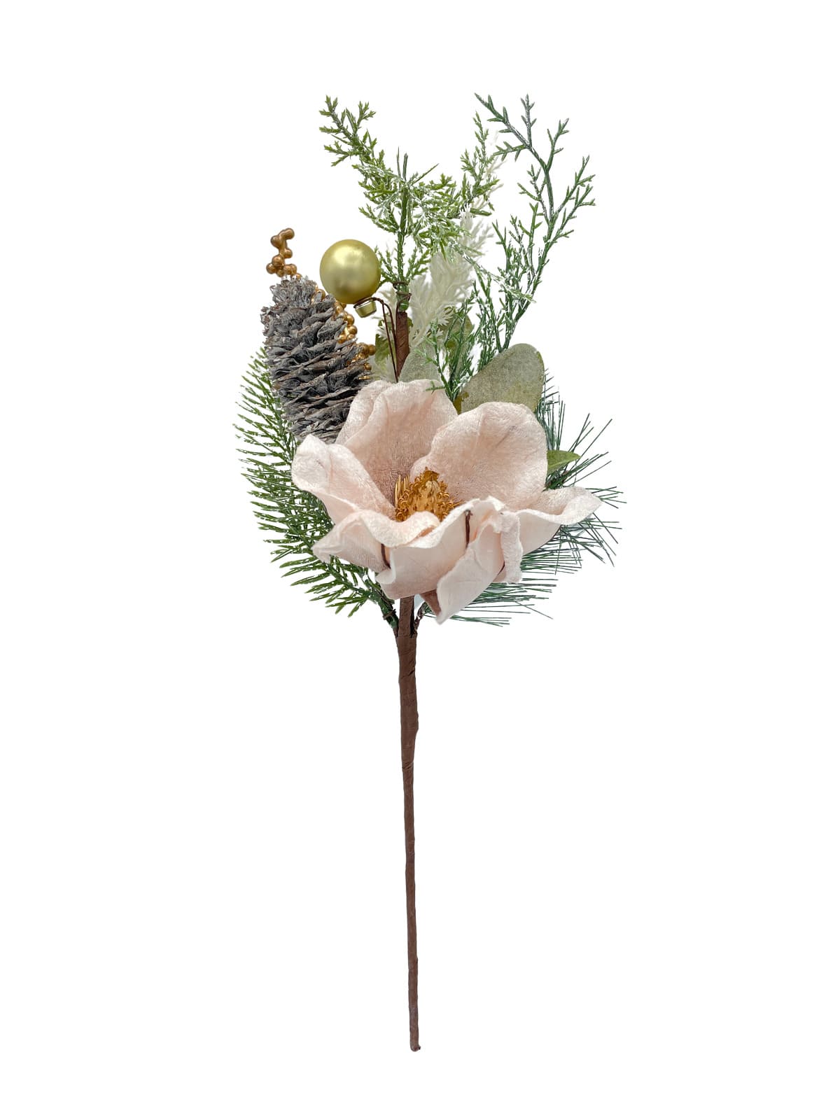 ramo con fiore rosa e foglie