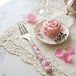 Forchetta dolce vintage floreal