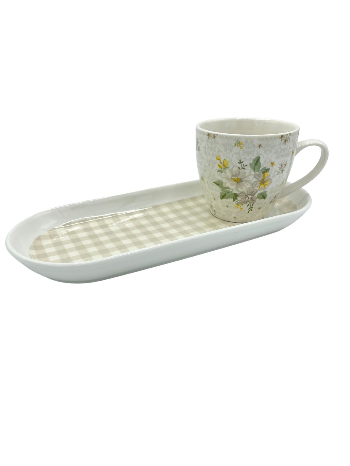 Tazzina con piattino fiore grande clarissa