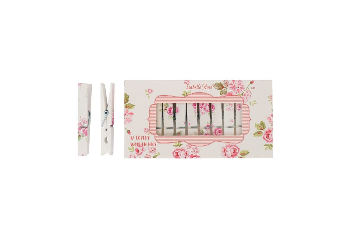12 mollette vintage isabelle rose