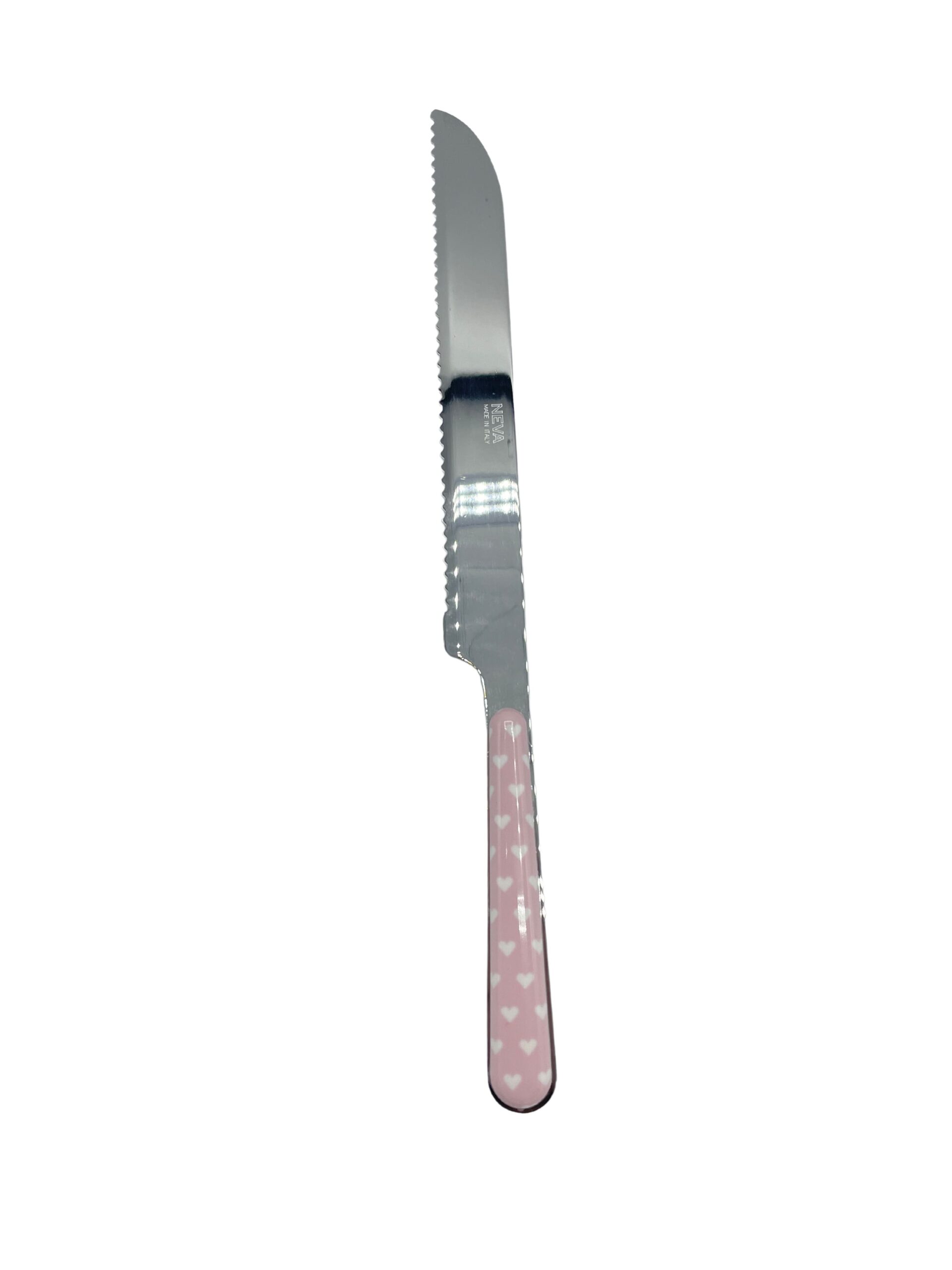 Coltello baguette cuoricini rosa