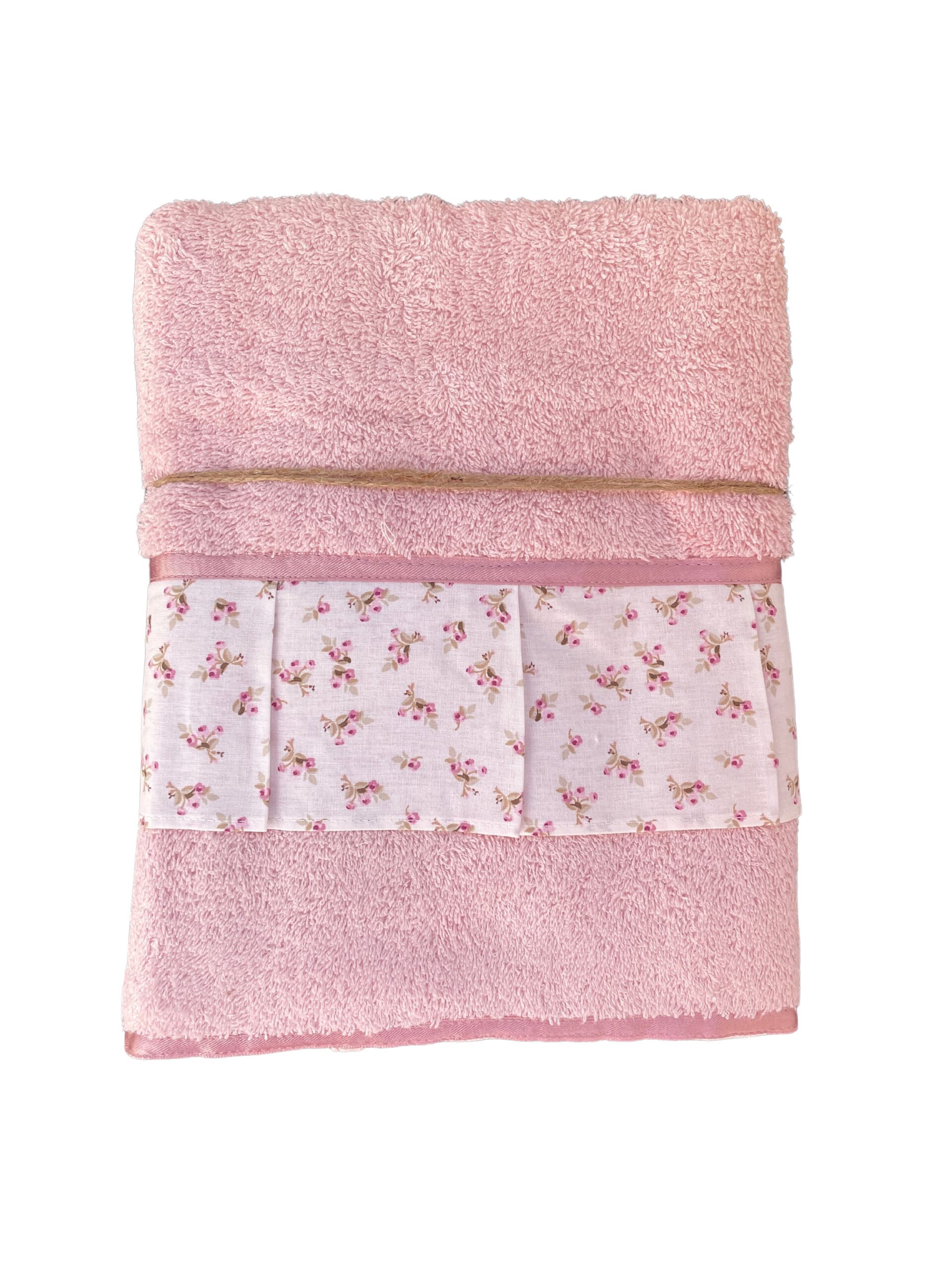 Coppia asciugamani lavinia rosa
