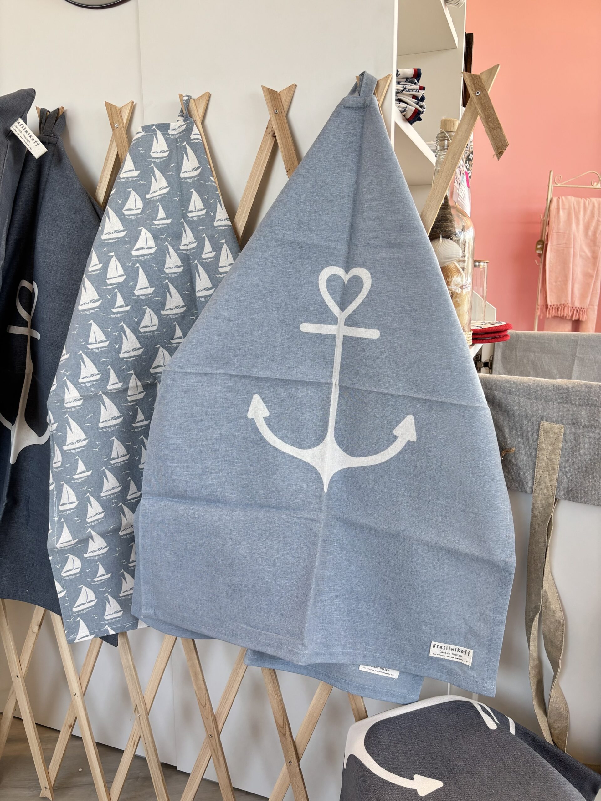 Strofinaccio ancora dusty blue