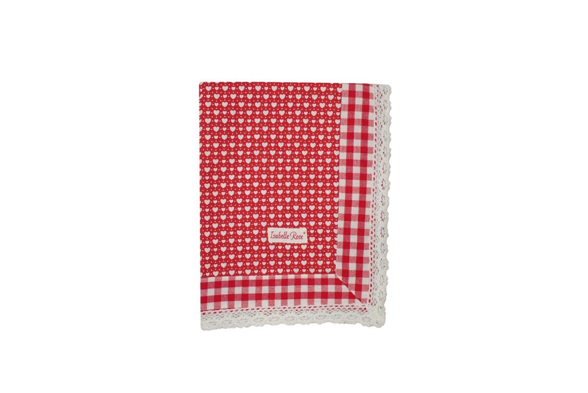 tovaglia 100x100 love rosso