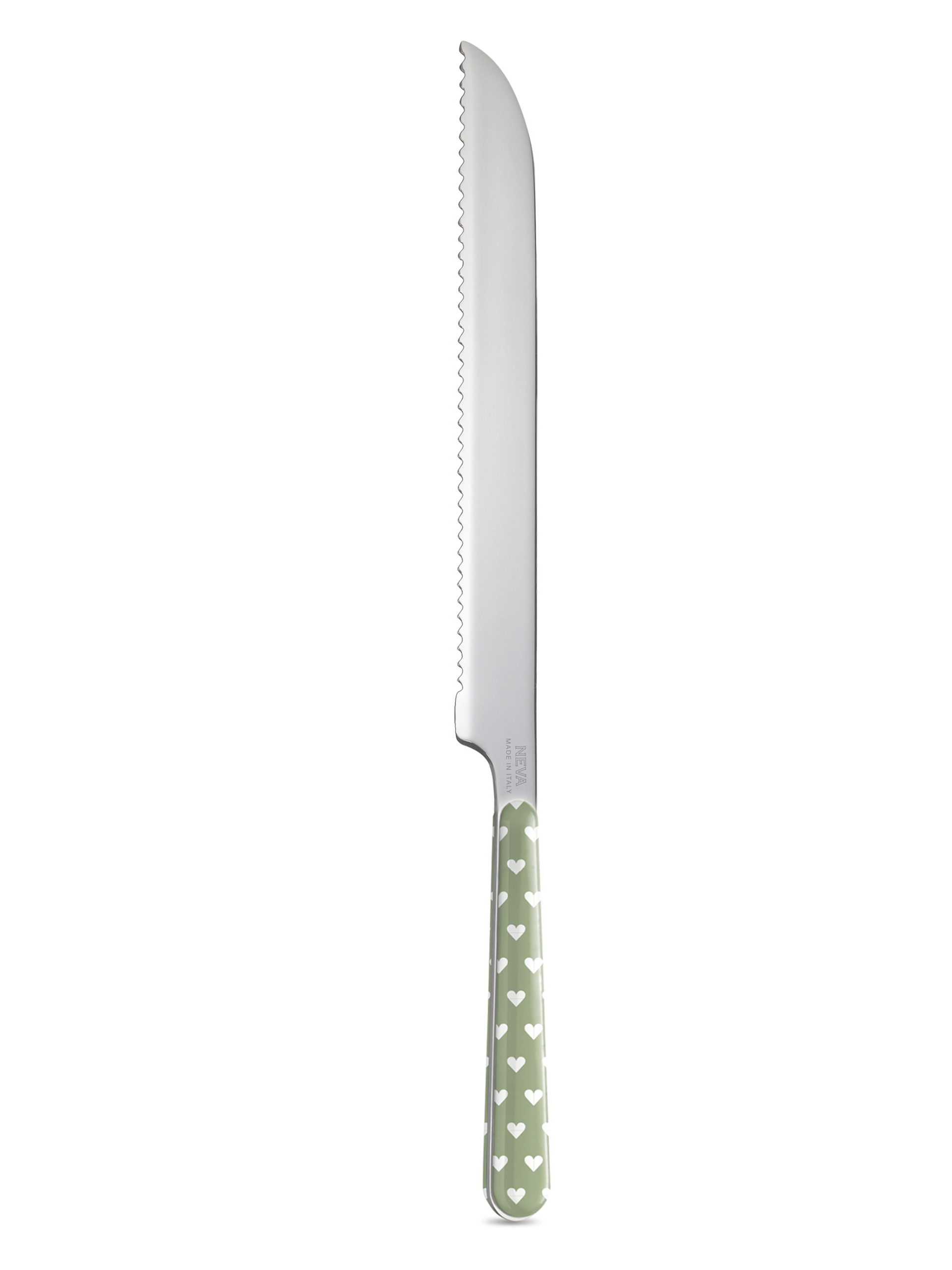 Coltello baguette cuoricini verde salvia