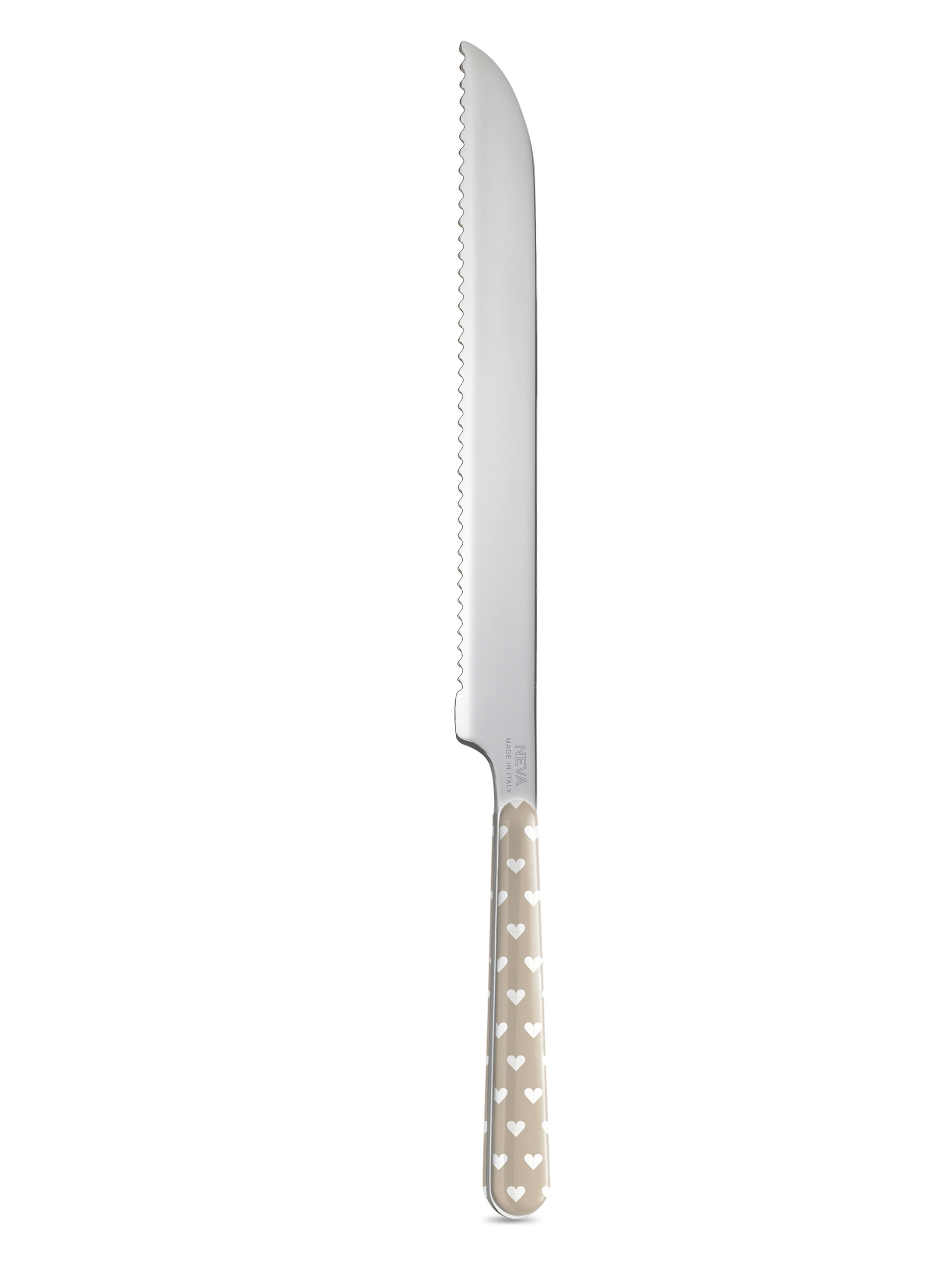 Coltello baguette cuoricini tortora