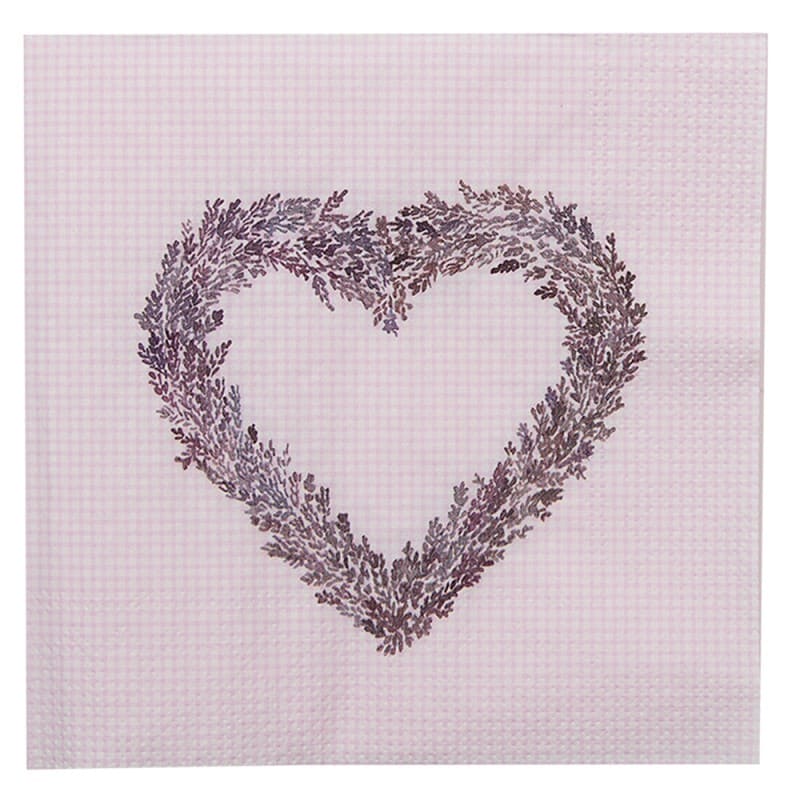 tovaglioli cuore lavanda