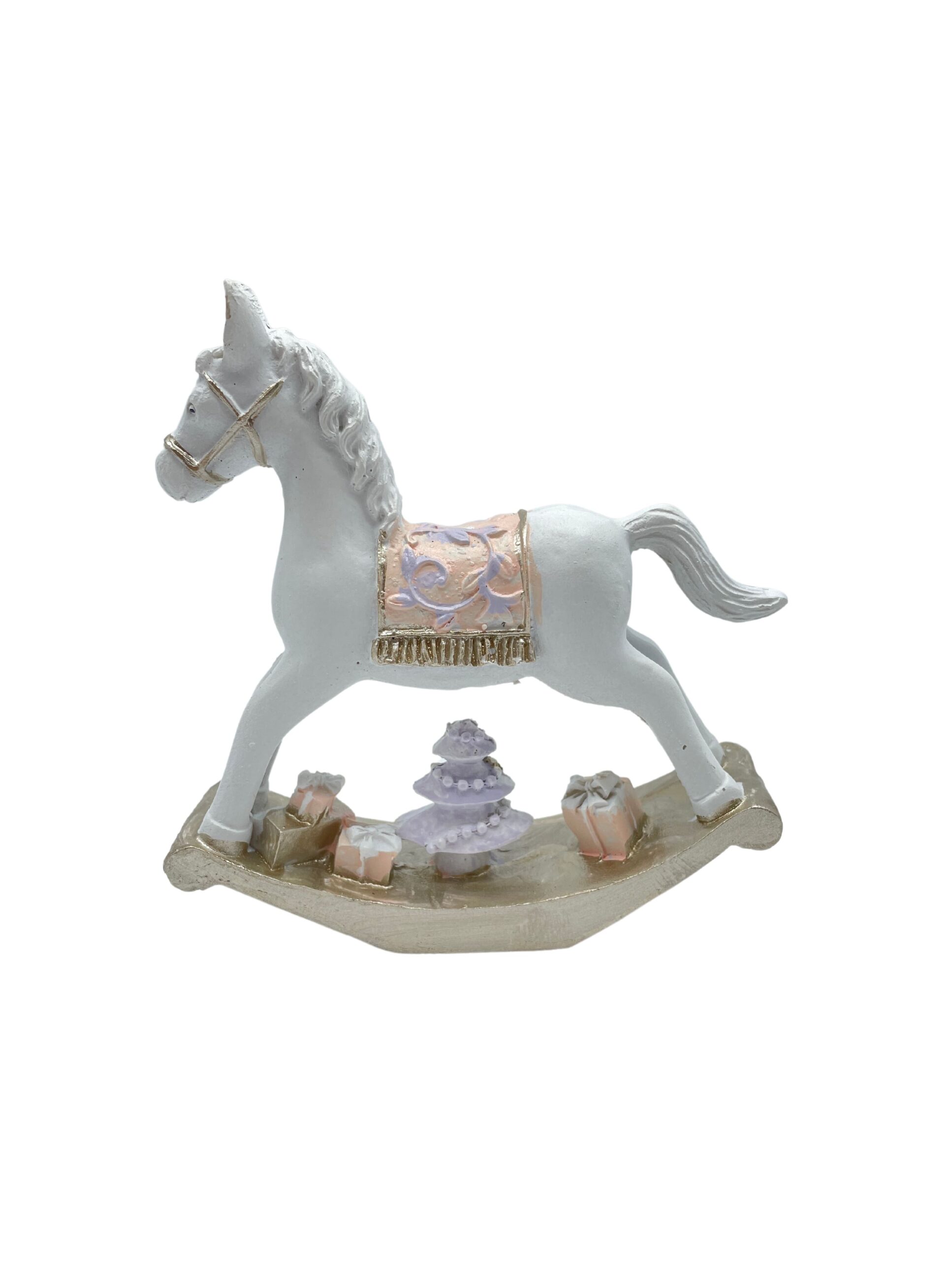 Cavallino a dondolo pacchi regalo rosa