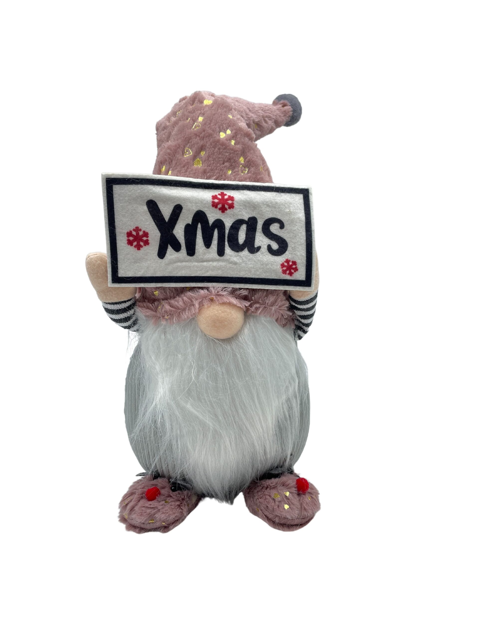 Gnomo xmas rosa H47 cm