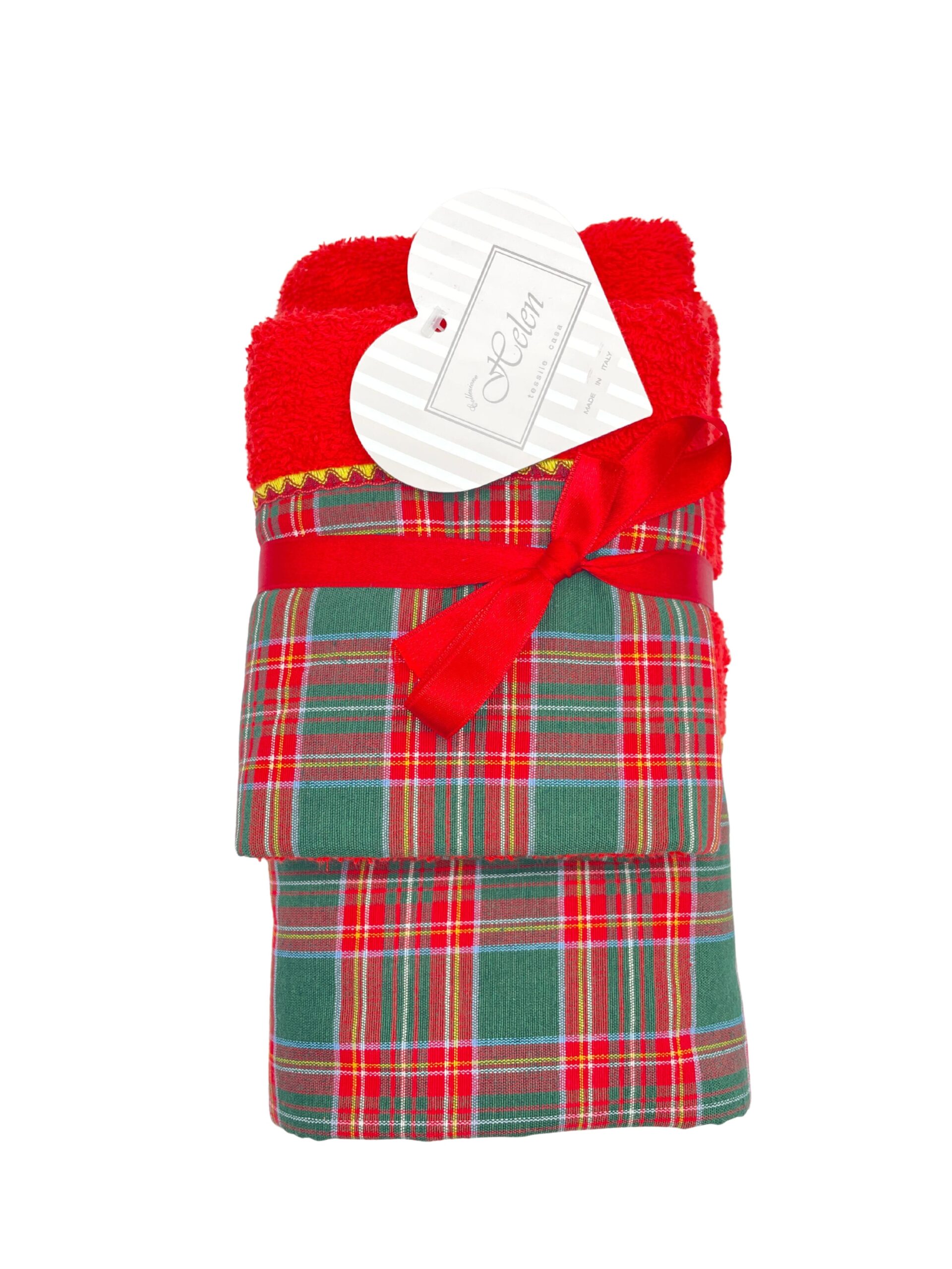 asciugamani tartan rossi