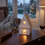 Casetta portacandela gingerbread heart