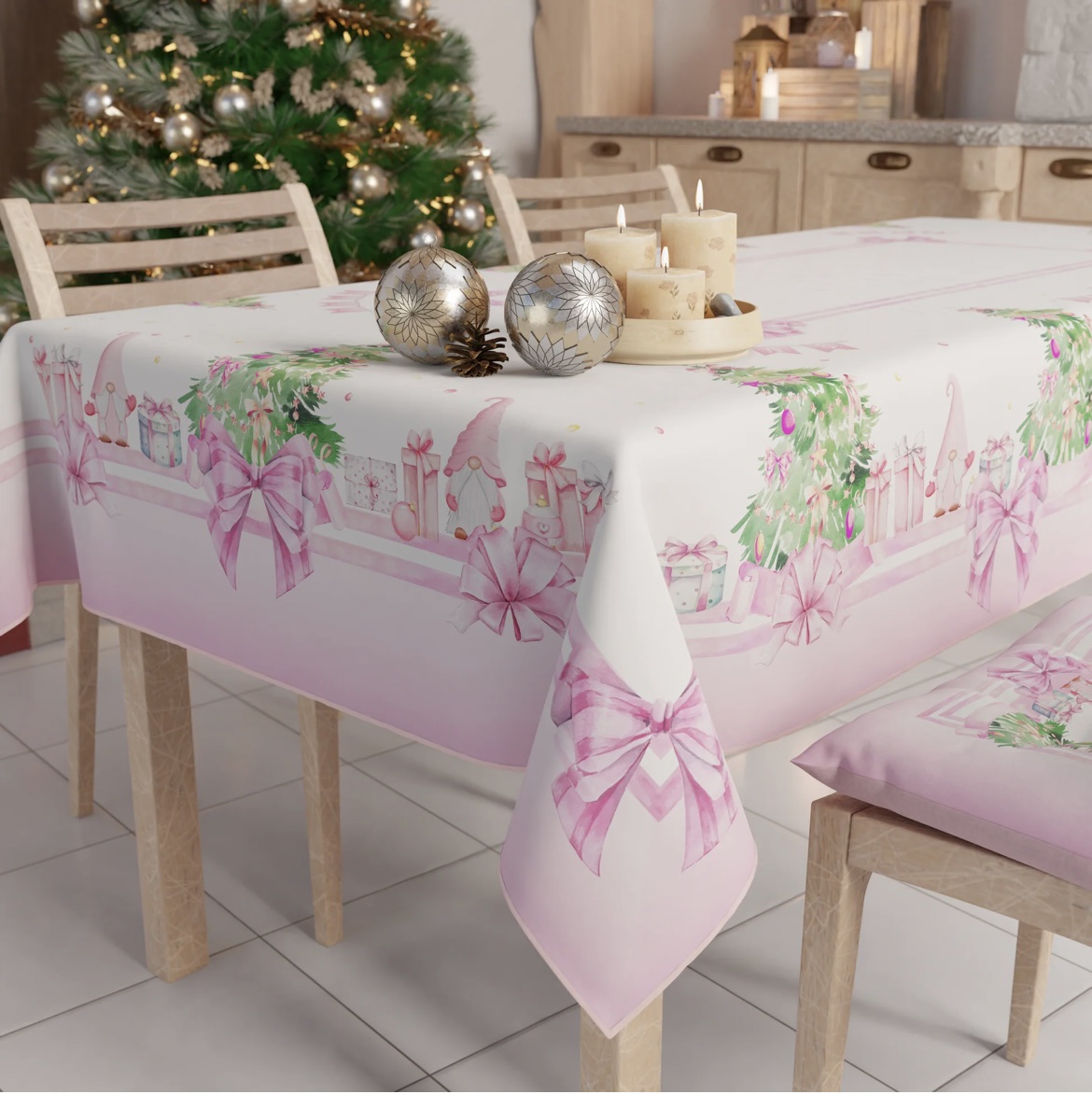 Tovaglia 140x450 cm gnomo rosa - Sorelle Schidoni snc