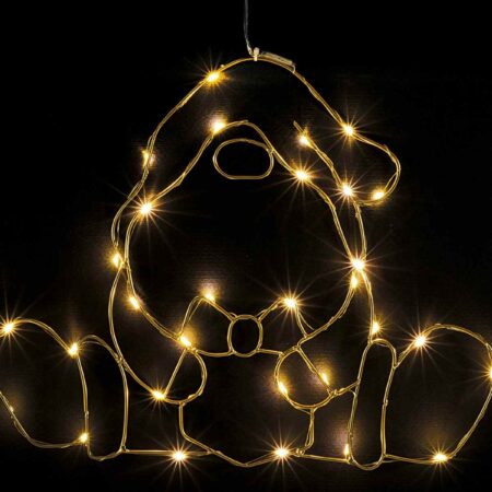 babbo natale con luci