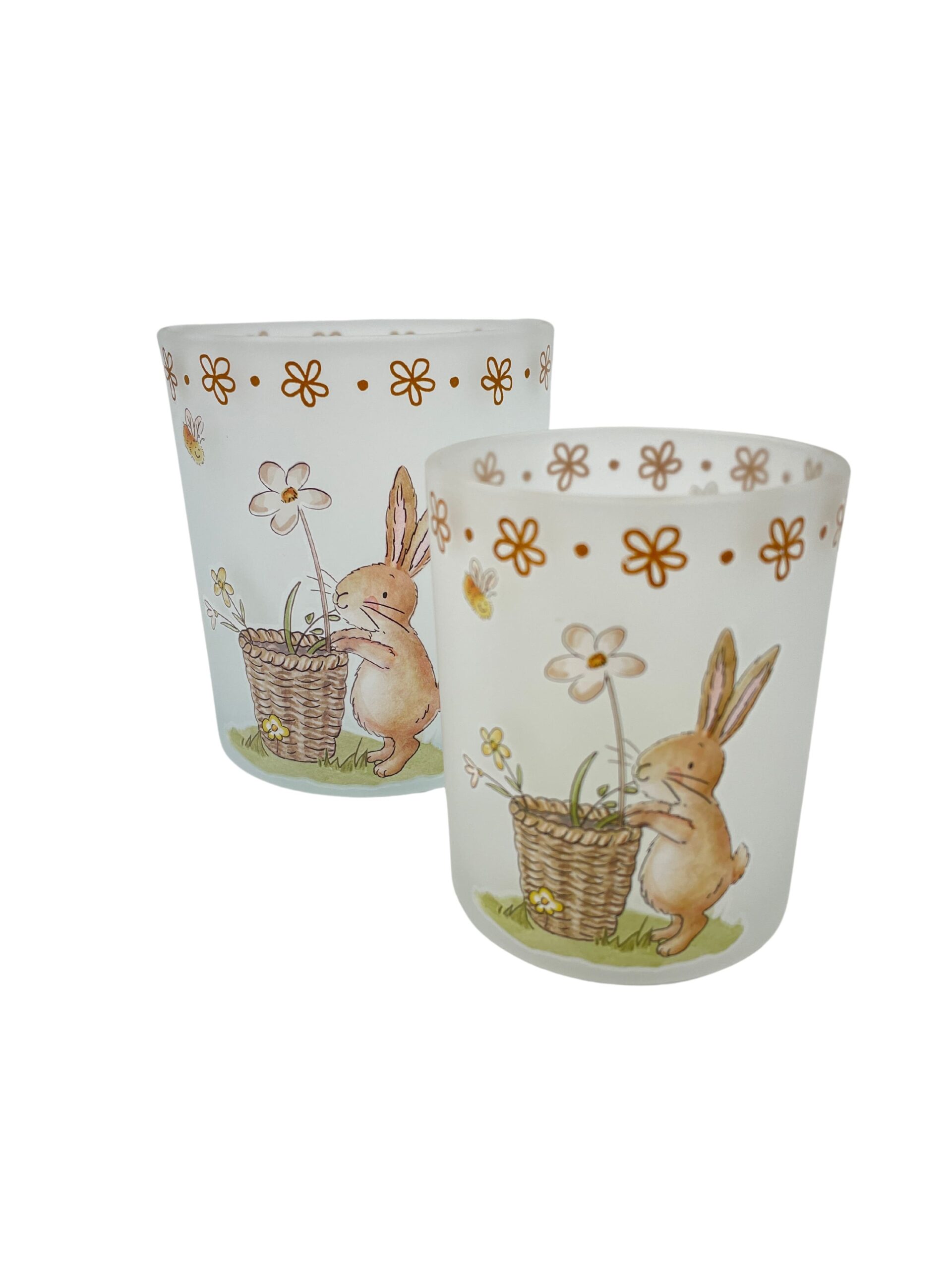 Set 2 tealight charmy 2 coniglietti
