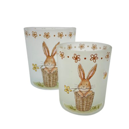 Set 2 tealight charmy coniglietto centrale