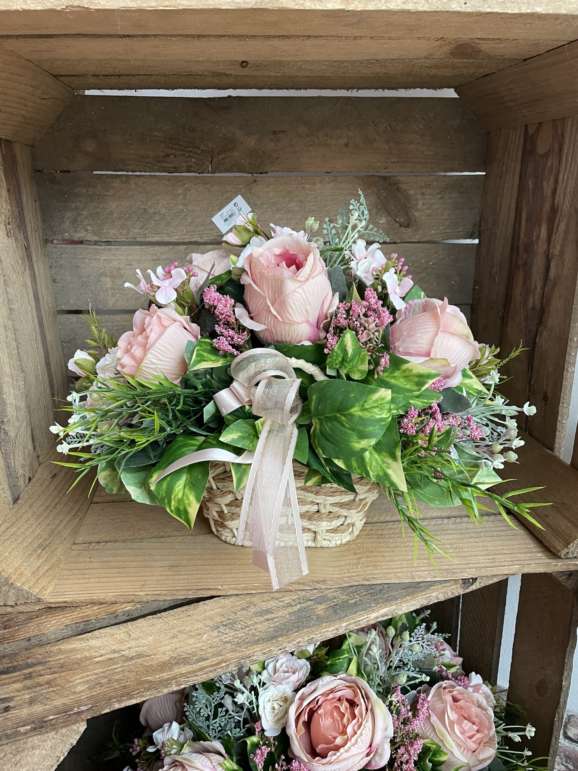 Borsetta peonie salmone grande