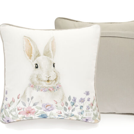 Cuscino arredo bunny con fiori