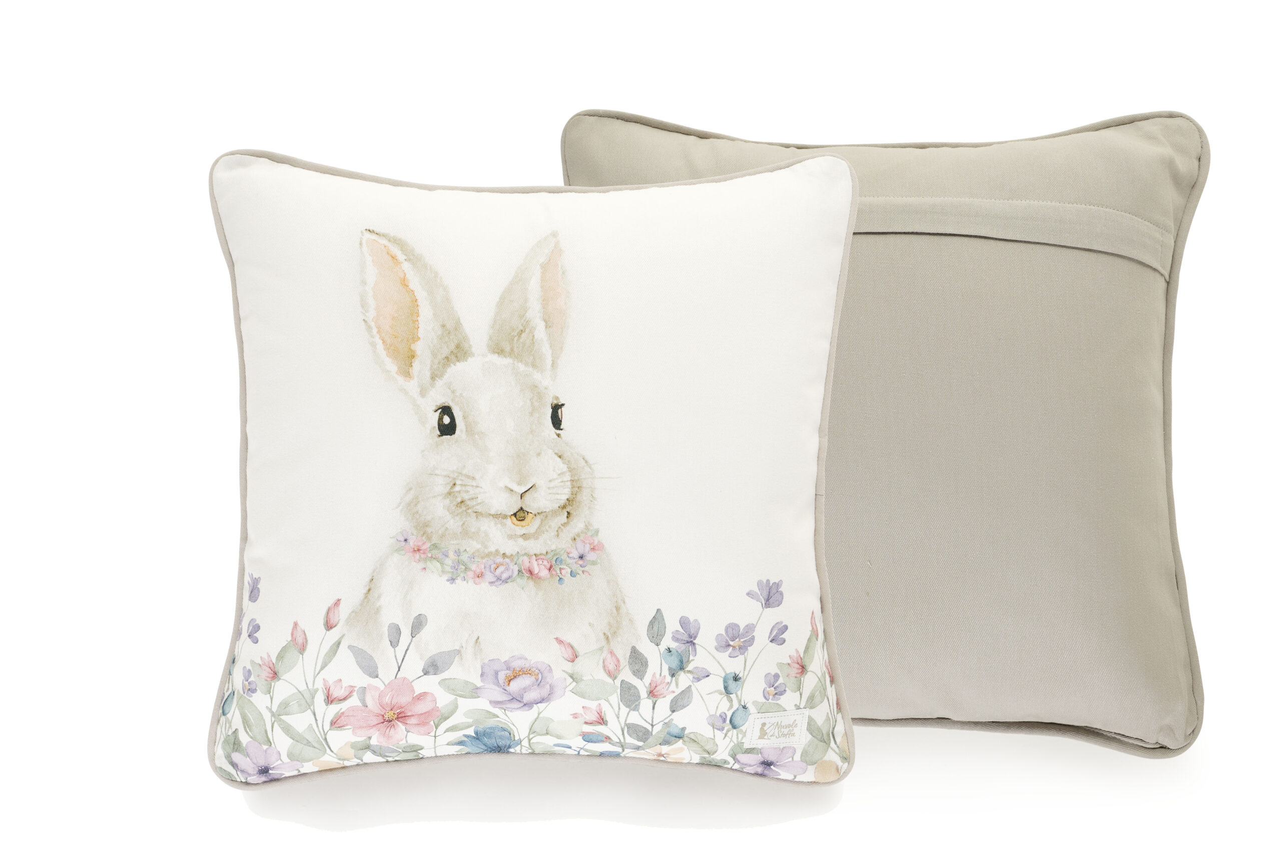 Cuscino arredo bunny con fiori