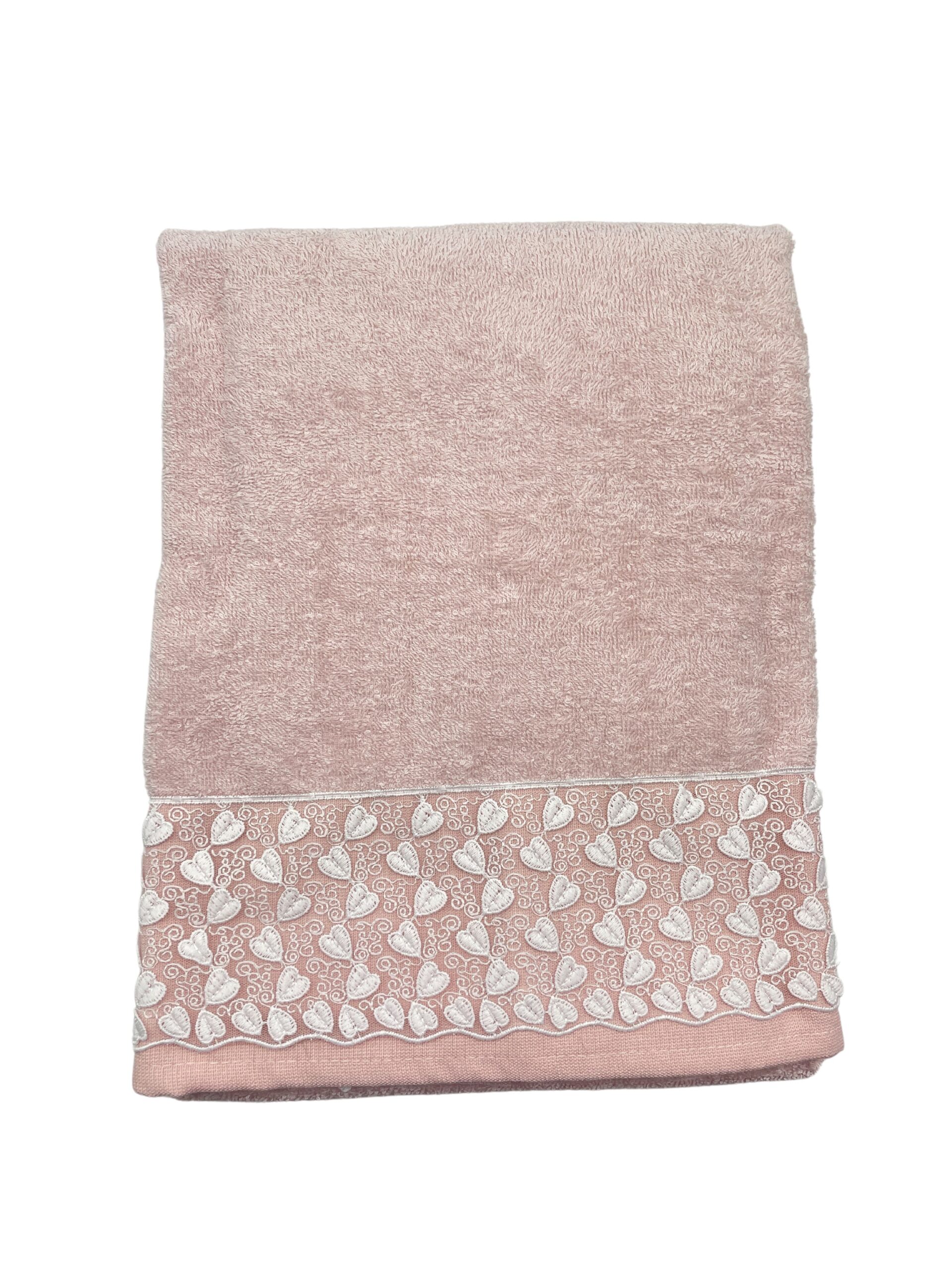 Coppia asciugamani gil rosa