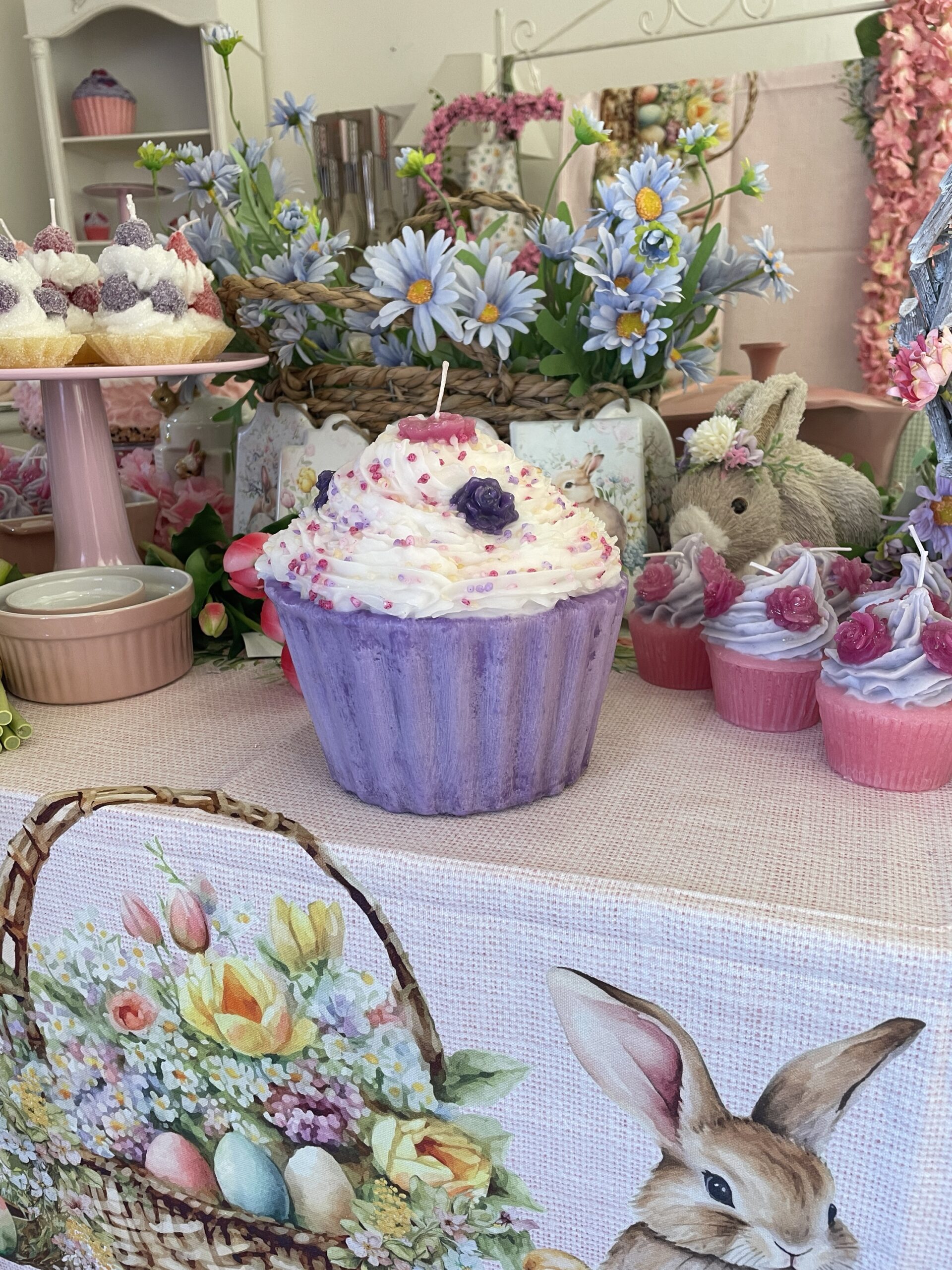 Candela maxi muffin lilla - Sorelle Schidoni snc