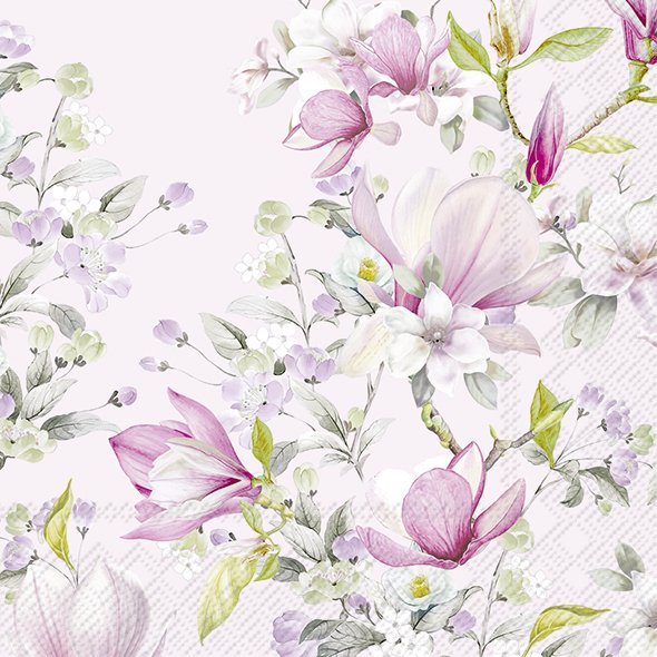 20 tovaglioli romantic magnolia rosa