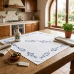 Tovaglia 100x100cm mare e pesce