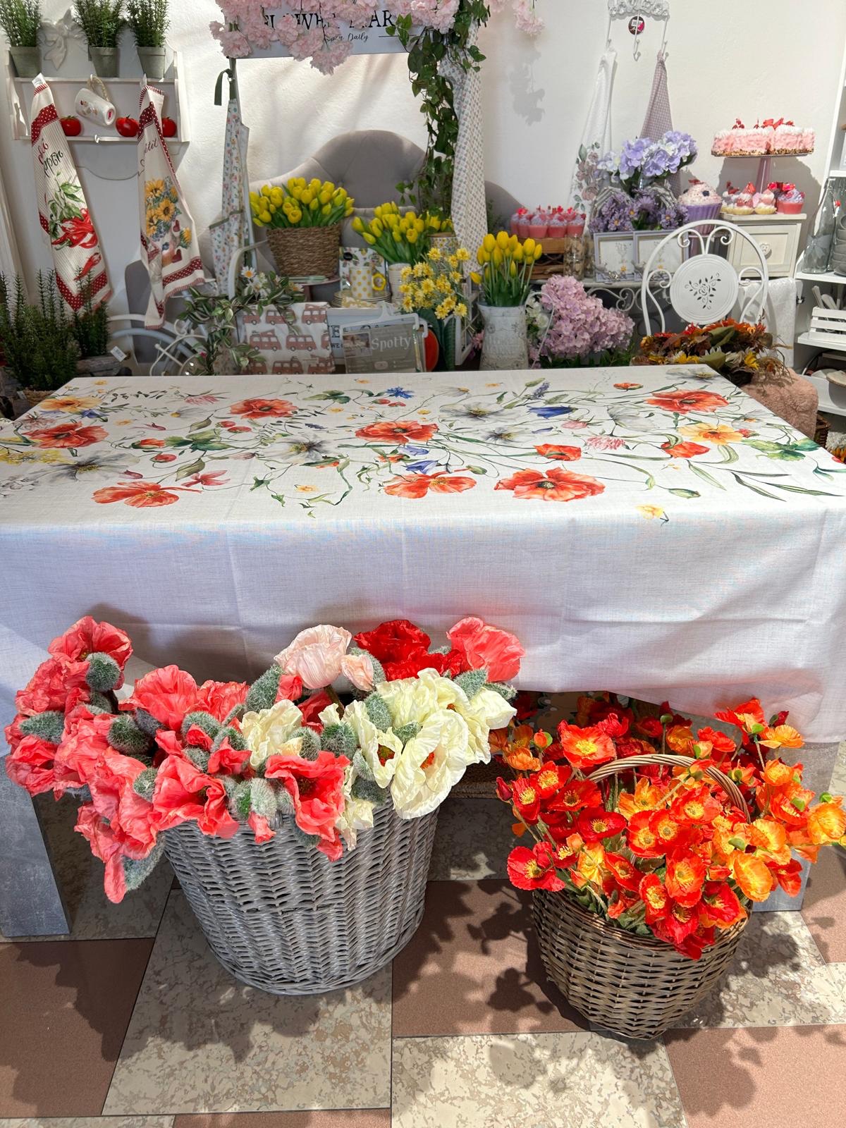 Tovaglia papaveri 150x180 cm