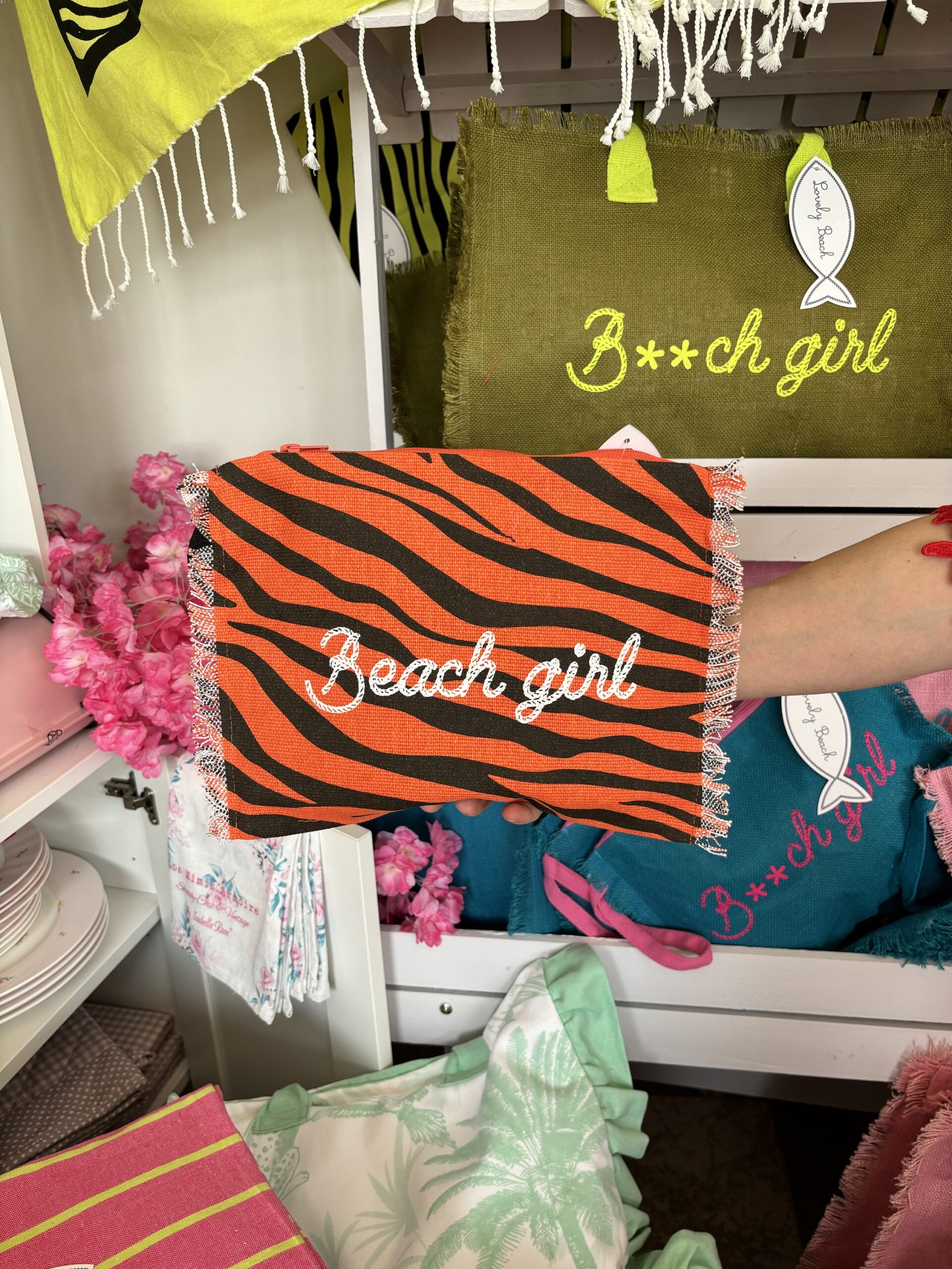 Pochette zebra arancione