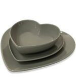 piatti cuore grigio