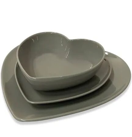 piatti cuore grigio