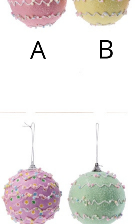 pallina decorativa color pastello d10 cm