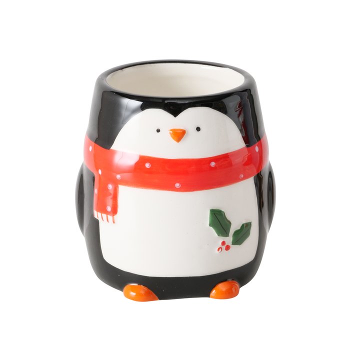 Barattolo con candela pinguino