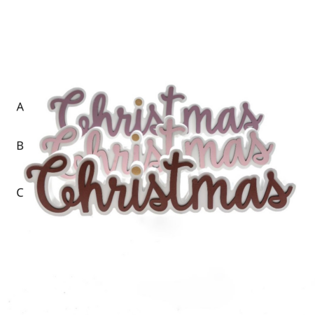SCRITTA CHRISTMAS ROSA