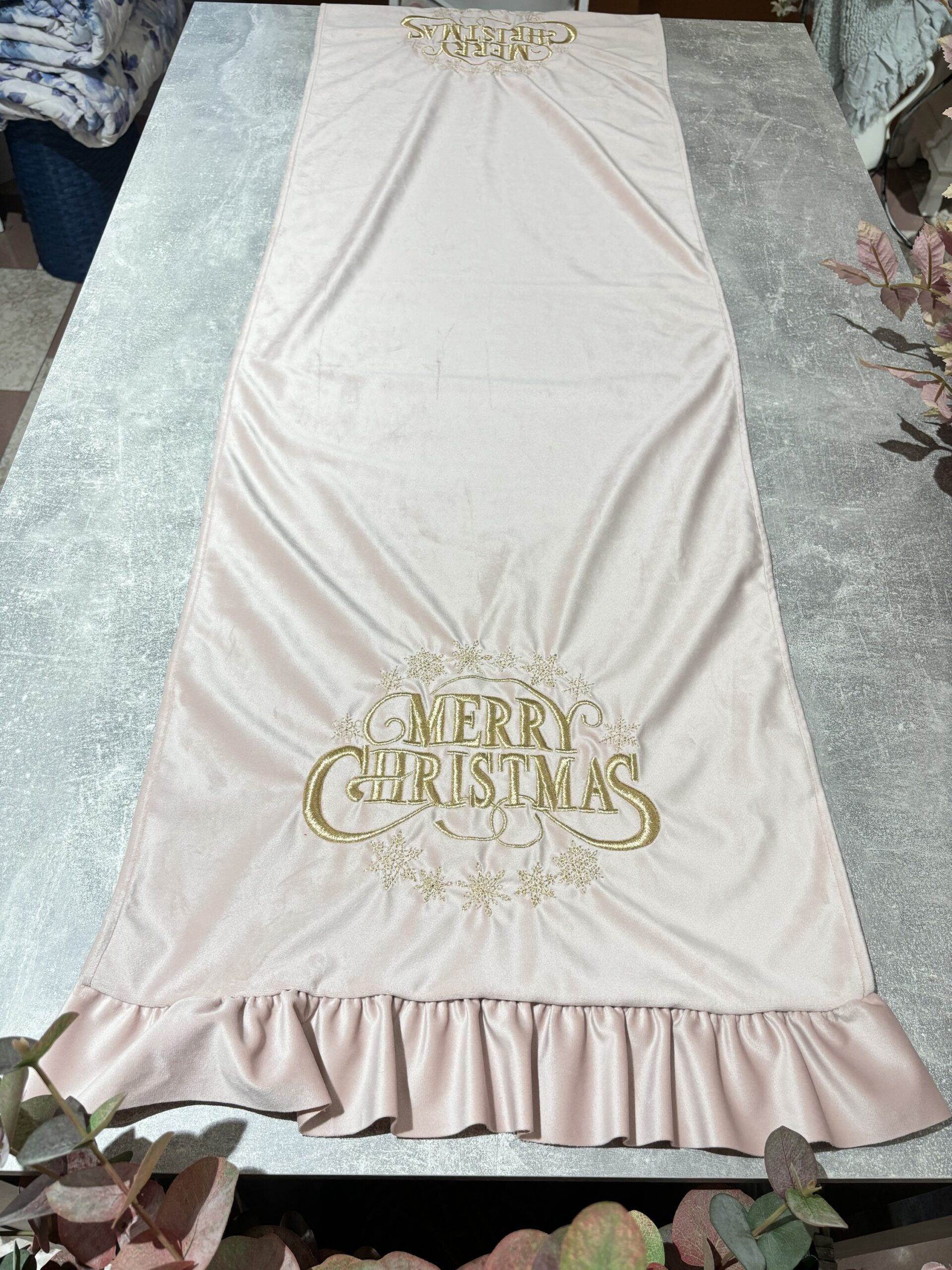 Runner merry christmas rosa