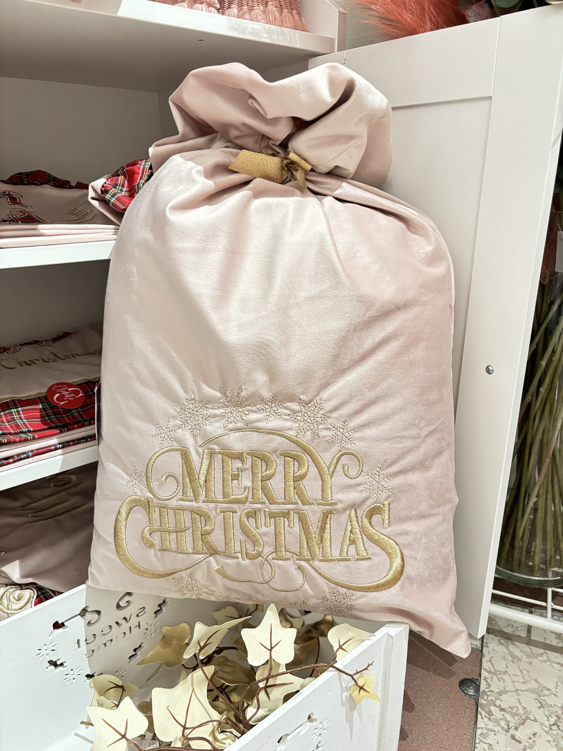 Sacco merry christmas rosa