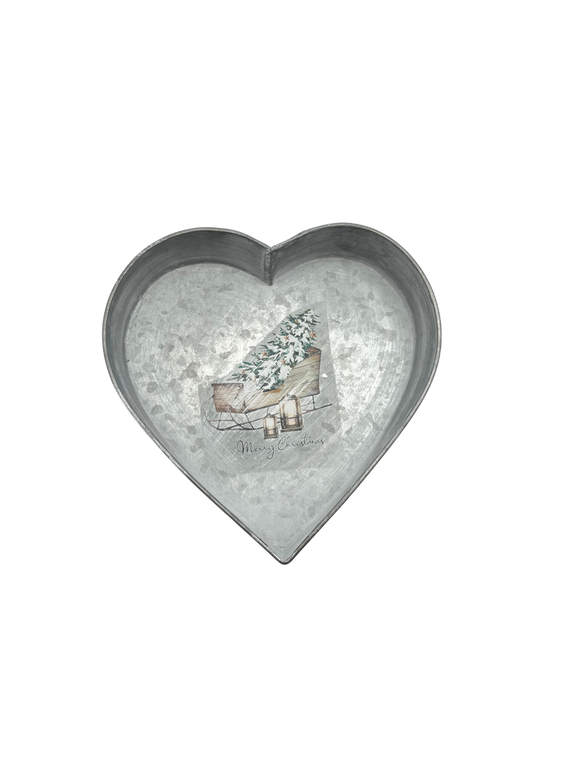 Vassoio cuore in metallo 20 cm