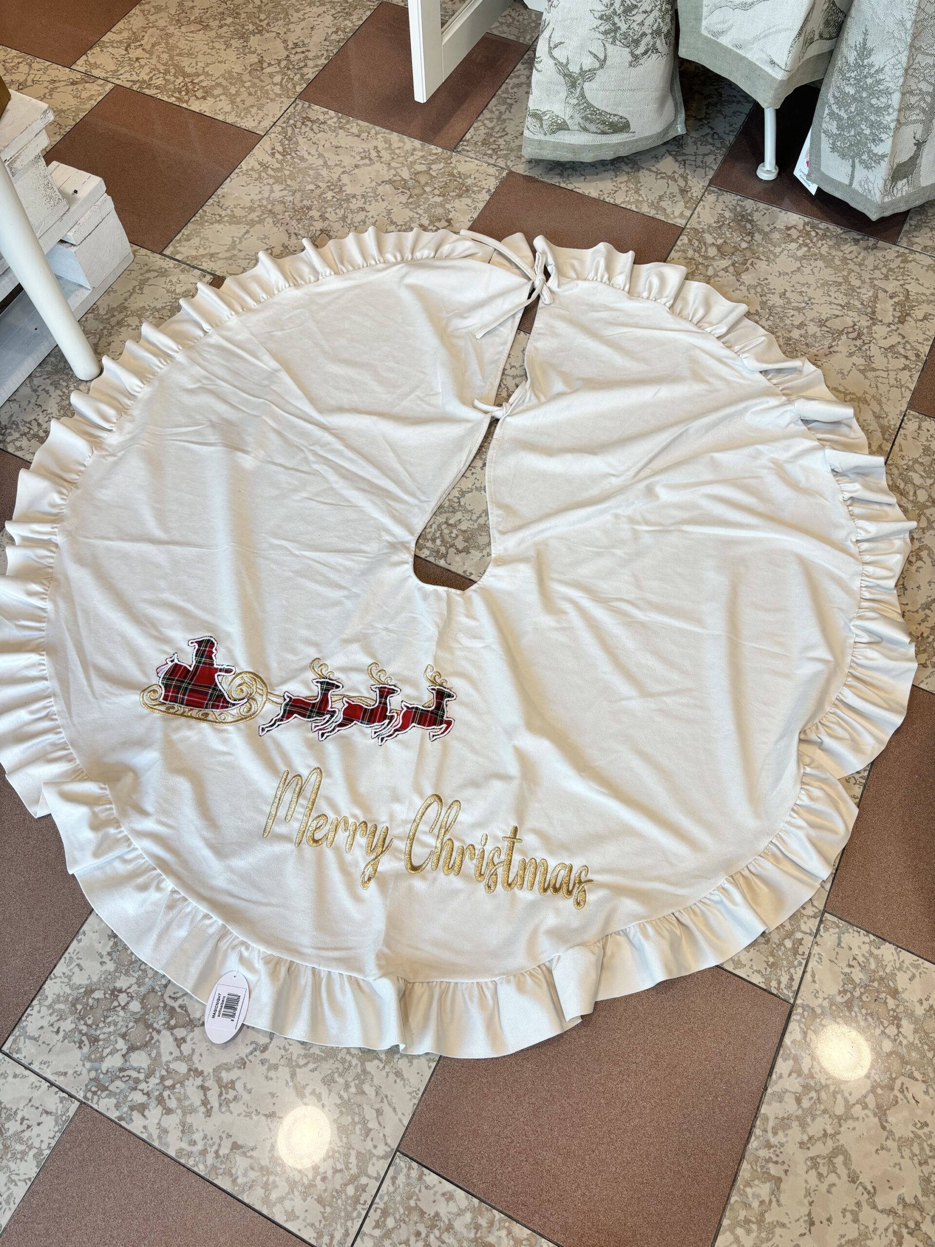 Copribase albero slitta bianco