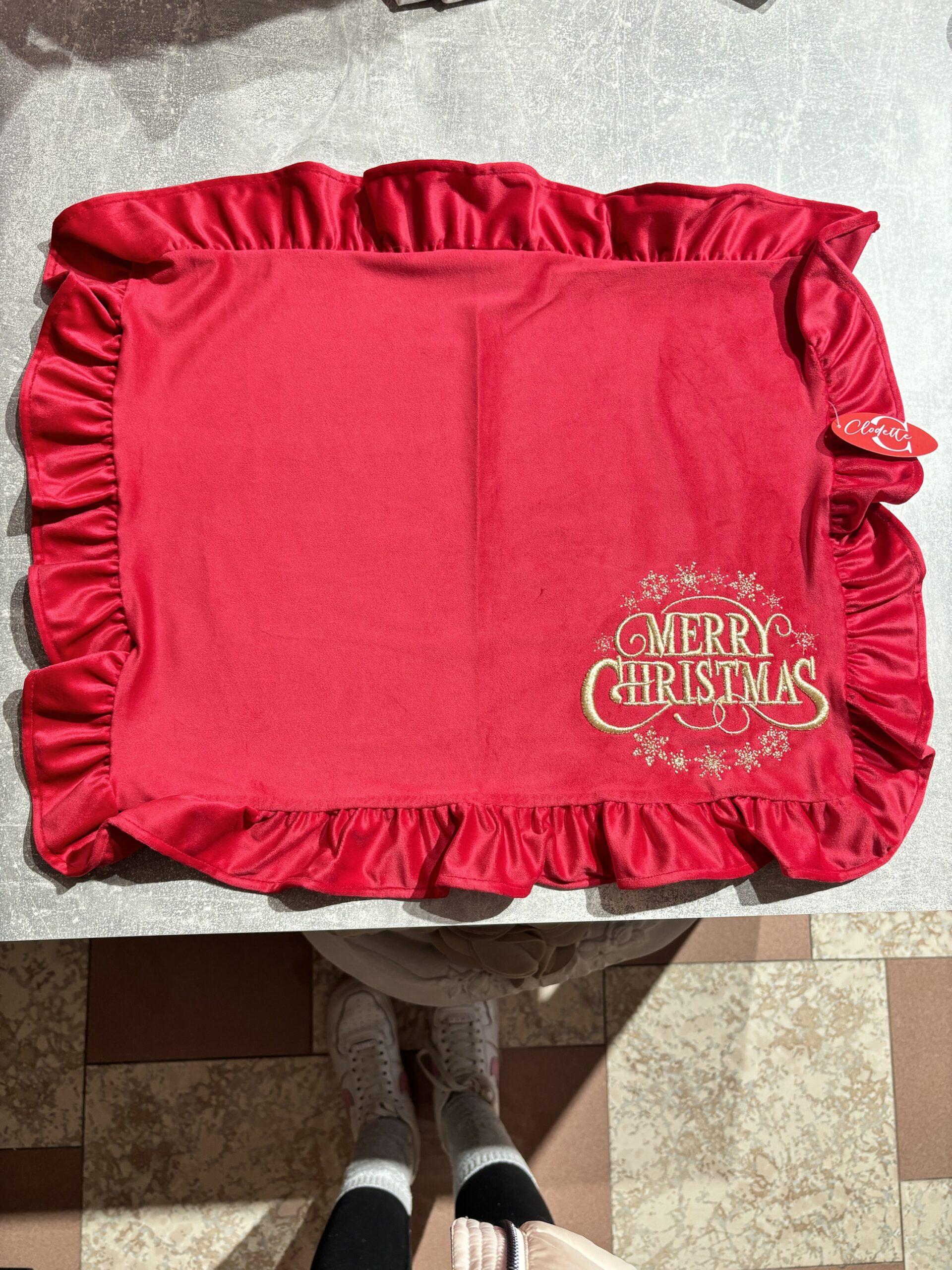 Tovaglietta rossa merry christmas