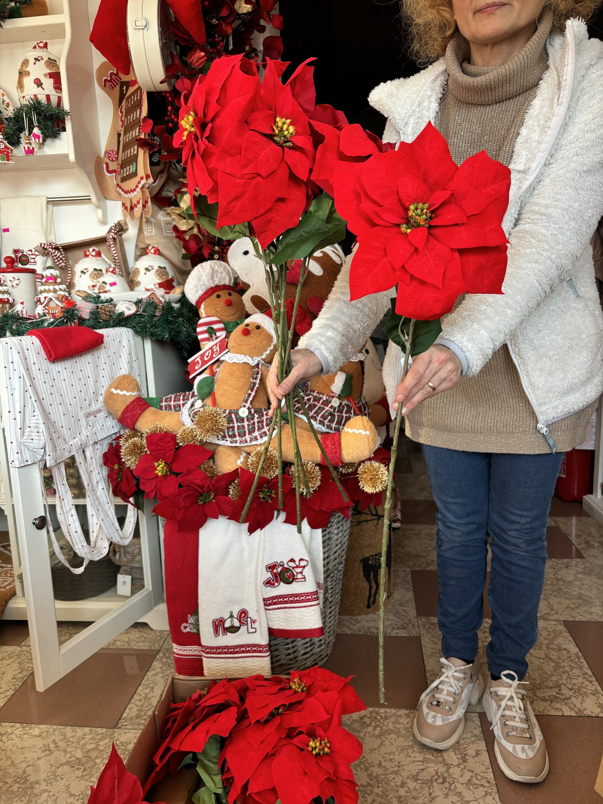 Stella di Natale rossa 71 cm