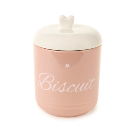barattolo biscotti cuore rosa