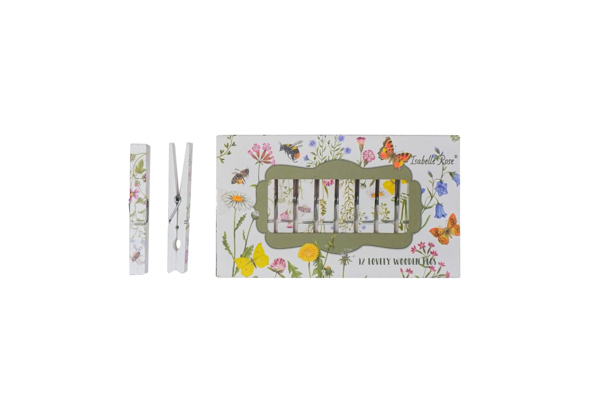 12 mollette fiori di campo