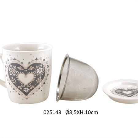 tisaniera cuore grigio