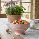 Tazza zuppa fiocchi rosa