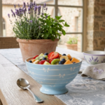 Tazza zuppa fiocchi celeste