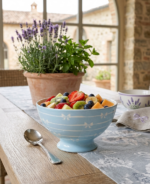 Tazza zuppa fiocchi celeste